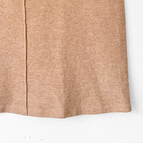 NEW ZARA Cotton Blend Knitted Mini Dress in light Camel Colour, Size M - Picture 13 of 15